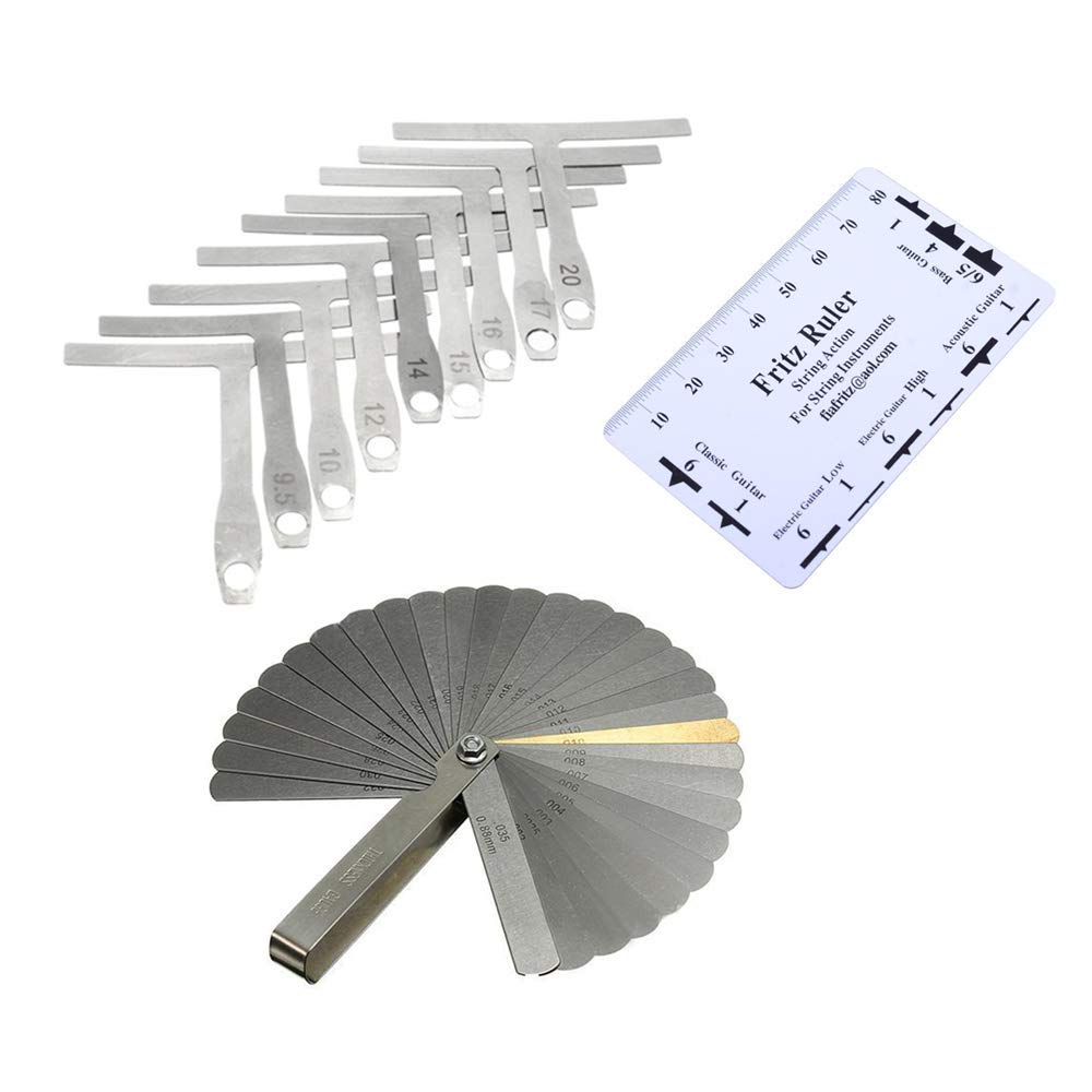 Buy 11 Pieces Guitar Luthier Tools Set Including 9 Guitar Radius Gauge Set and1String Action