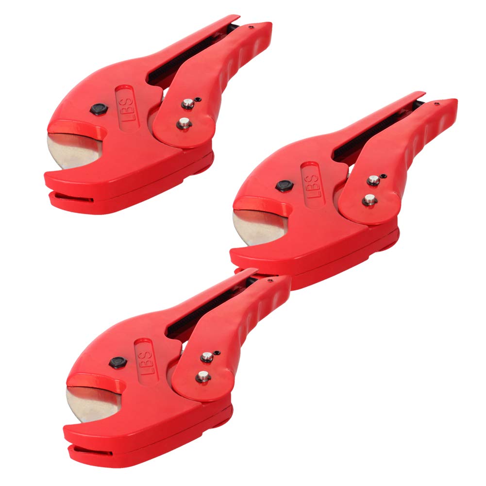 Utoolmart Rohrschneider mit Ratschenmechanismus, Kunststoff, Rohrschere zum Schneiden von PVC- PPR-Kunststoffschläuchen und Sanitärrohre, geeignet für Elektriker und Holzbearbeitungswerkzeuge, groß,
