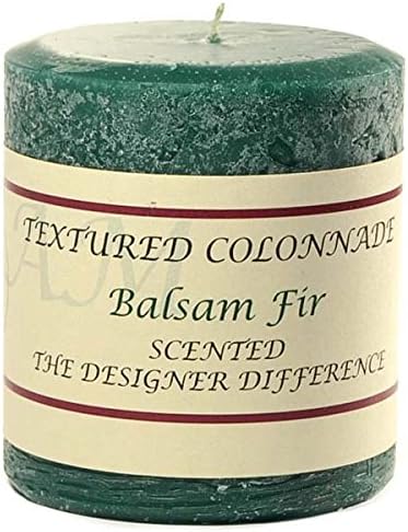 Textured 3x3 Balsam Fir Pillar Candle for Wedding/Dinner, Holiday Event, Home Decoration, 30 to 40 Hours, 3 in. diameterx3.25 in. Tall, 1 Piece