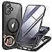 Produktbild Miracase 360 Grad für iPhone 16 Hülle mit Magsafe, Eingebaut Glas Schutzfolie, Komplettschutz HandyHülle Magnetisch Stoßfest Case für iPhone 16 Schutzhüllen 6,1 Zoll, Schwarz