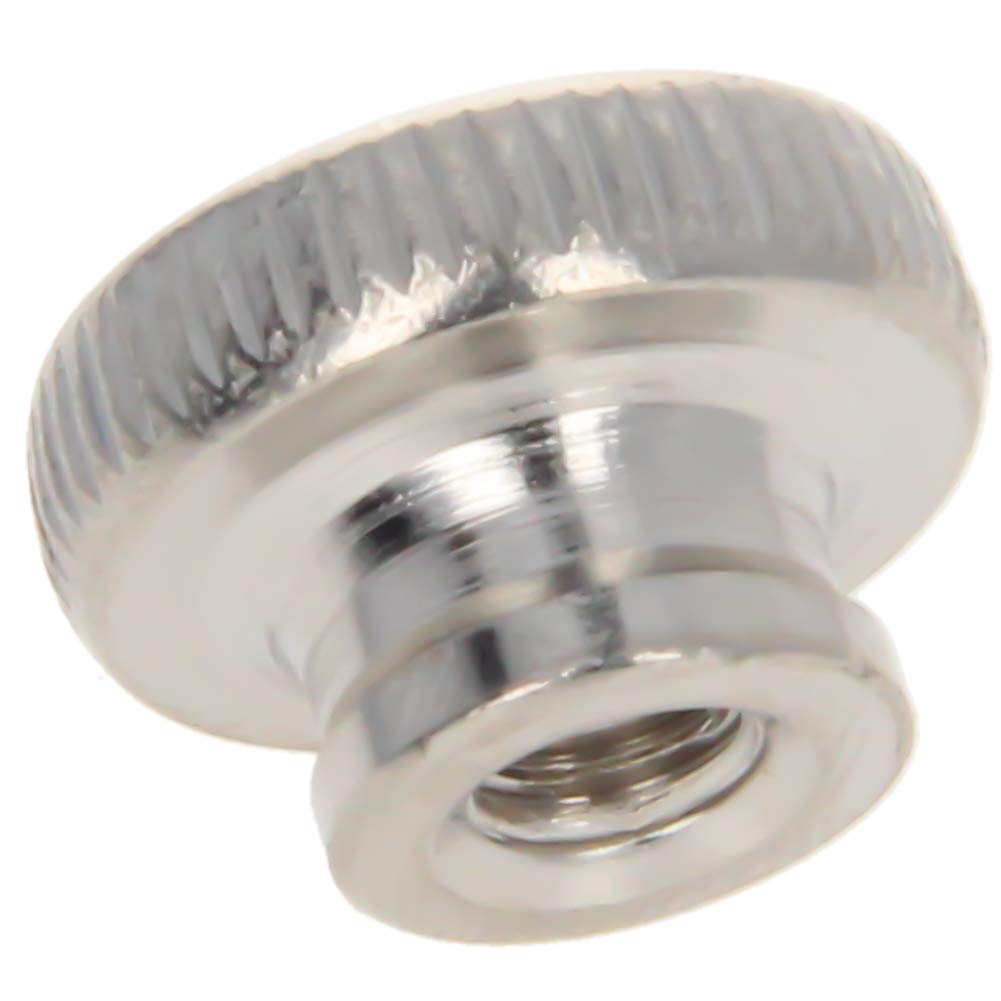 Bettomshin Knurled Thumb Nuts M5 Round Knobs with Nickel Plating Straight Flower Silver Tone 10Pcs