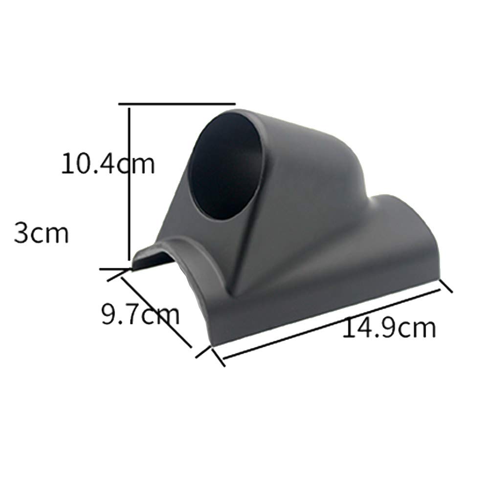12V Auto 2" 52mm Universale Nero Singolo Foro Portacialde Calibro Porta Manometro Supporto Calibro Cruscotto Gauge Misuratore Lato