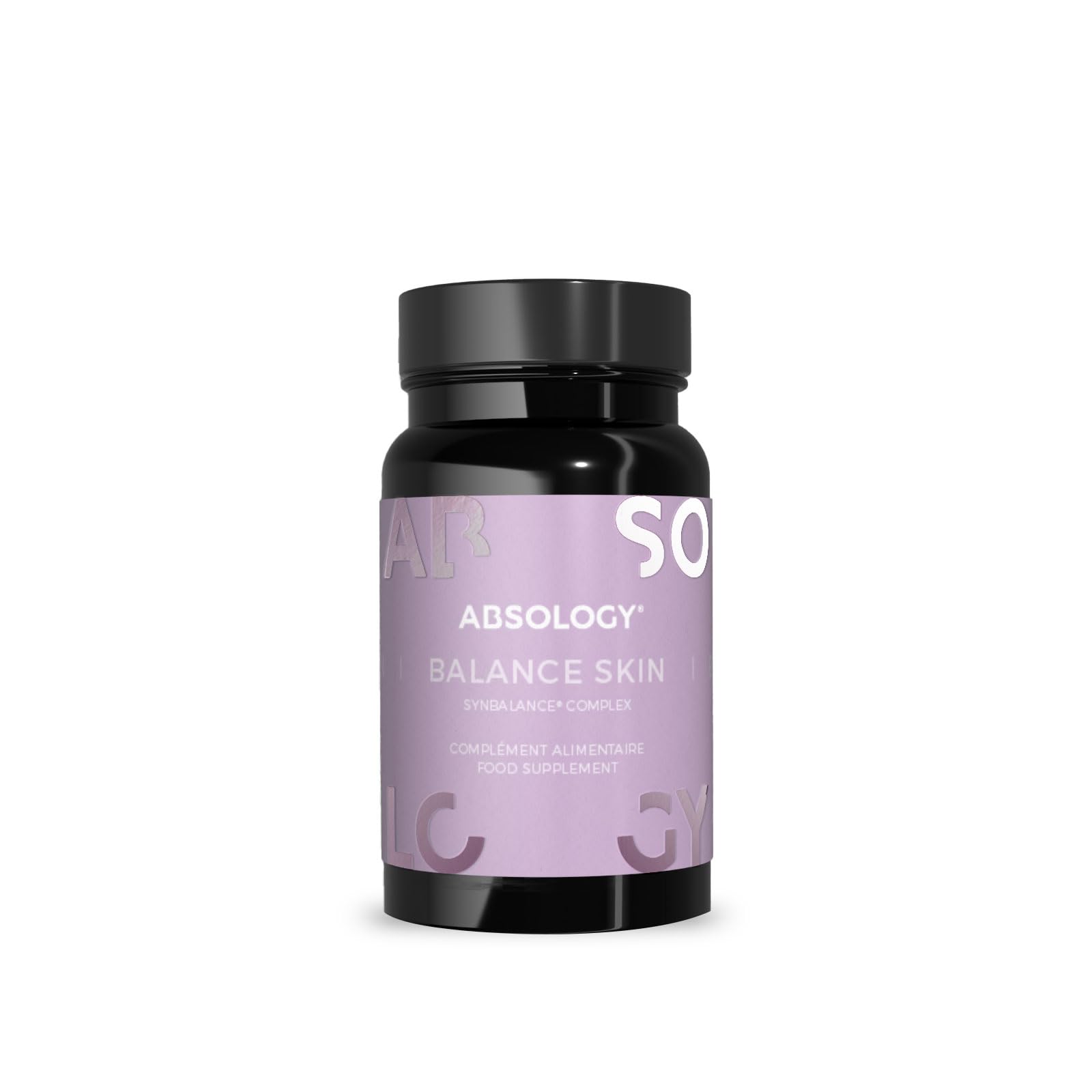 Absology Balance Skin - Integratore Alimentare per Pelle Sensibile o Acneica - Uomo e Donna - Complesso SynbAEctive®, Fibra di Acacia, Estratto di Viola Selvaggia, Zinco, Vitamina B3-​60 Capsule