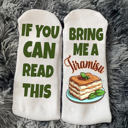 Funny Socks for Men and Women Bring me a Tiramisu3
