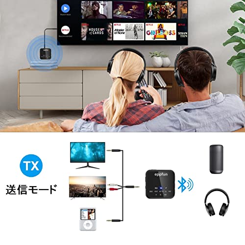 eppfun AK3046C Bluetooth 5.2 APTX-Adaptive トランスミッター レシーバー の商品画像 3