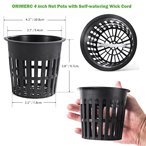 ORIMERC 20 Stk 10cm Netztöpfe Hydrokultur, mit 6m Selbstbewässerungsdocht, Hydroponik Netzbecher Pflanzen Mesh Topf… – Ansicht 2