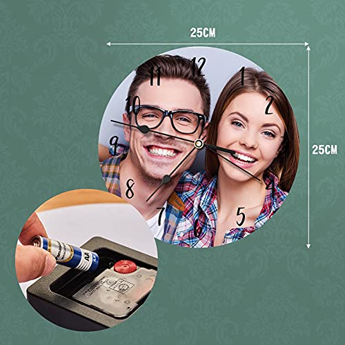 Custom Photo Clock Wall Clock Personalized Modern Design Photo Frame Clocks Art Pictures Clock Unique Home Decor Multi-Photo Clock Gift For Family, Friends #TOP7