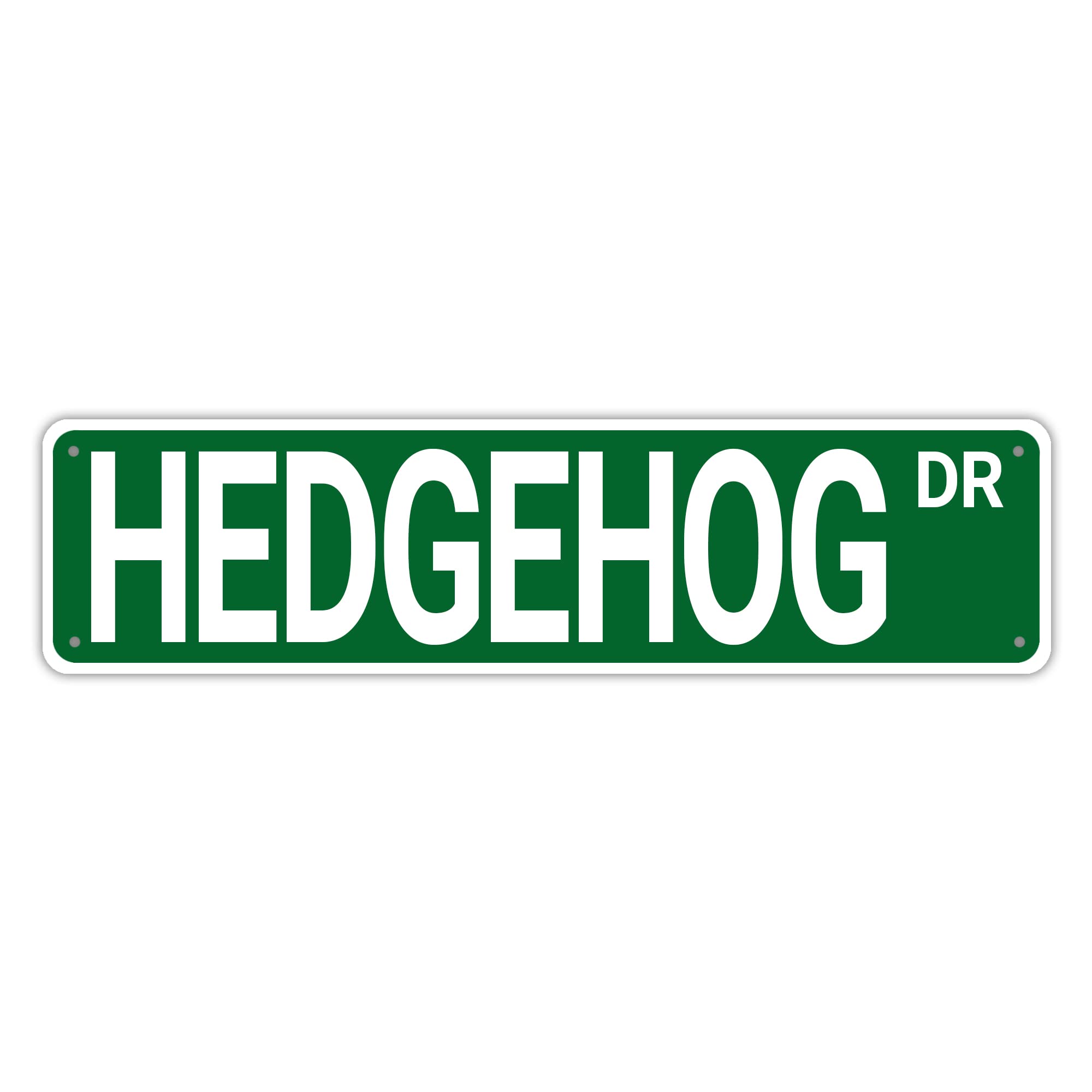 Hedgehog Dr Retro Tin Signs Aluminum Art Plaque Gift Outdoor Home Kitchen Garden Wall UV-Resistant Decor 4x16 Inch