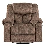 HOMYEDAMIC Recliner Chair Massage Rocker Swivel Heated with Hideable Cup Holders, Oversized Lounge W