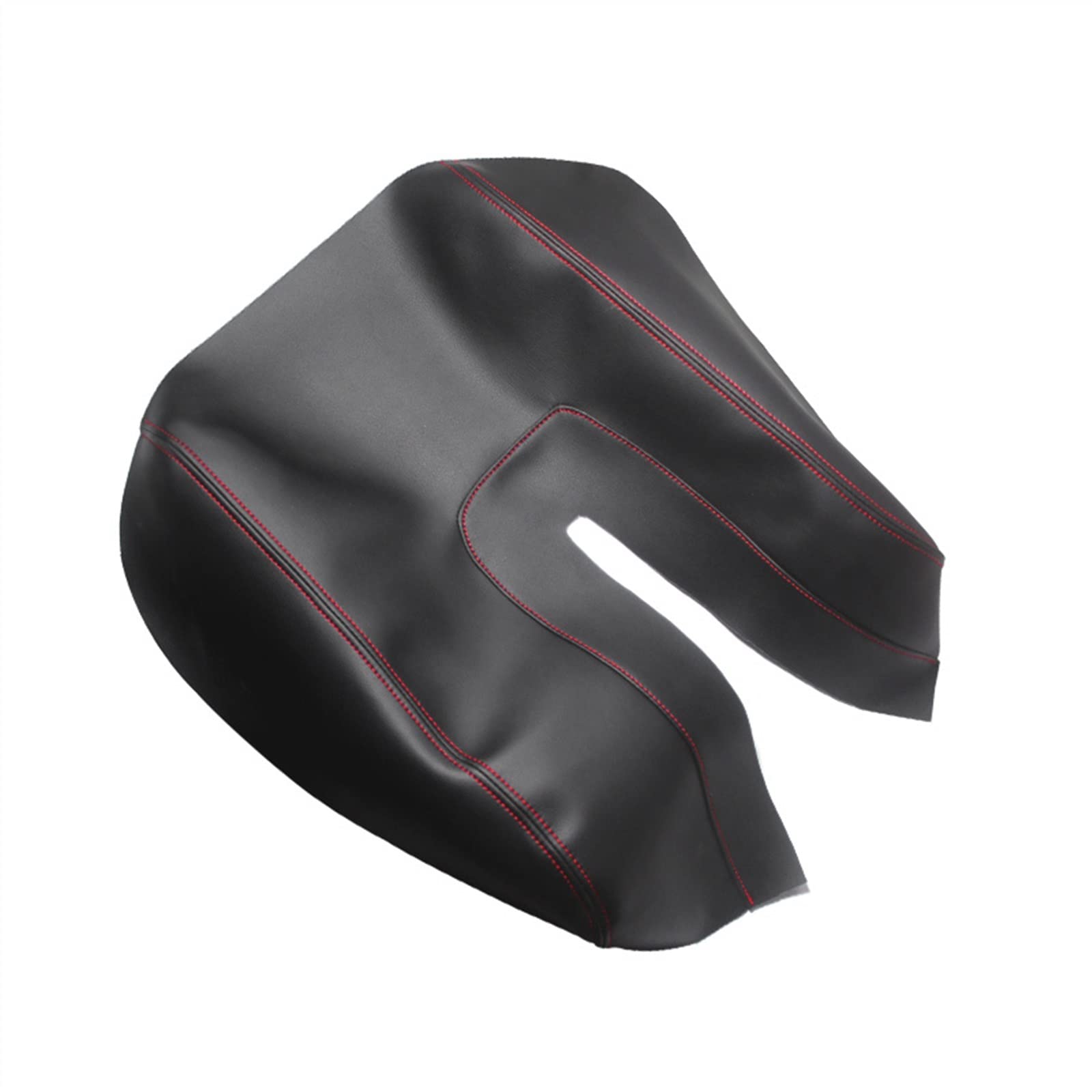 Zapora Black - Red Line Car Accessories Microfiber Center Control Armrest Pad Leather Cover Sticker Trim For Toyota For Tundra 2014-2019 Suvs(Black - Red Line)