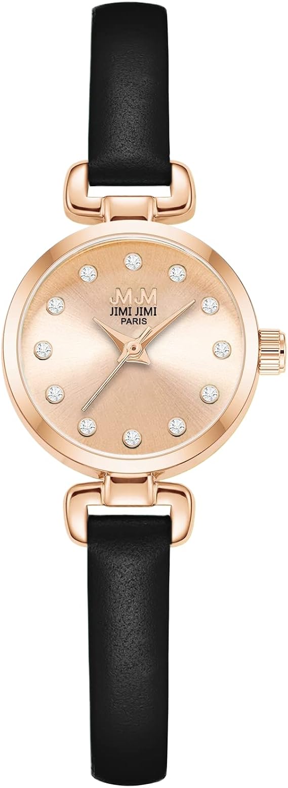 Amazon Jijm 腕時計 アナログ 防水 革ベルトレディース 時計 黒金 レディース腕時計 腕時計 通販