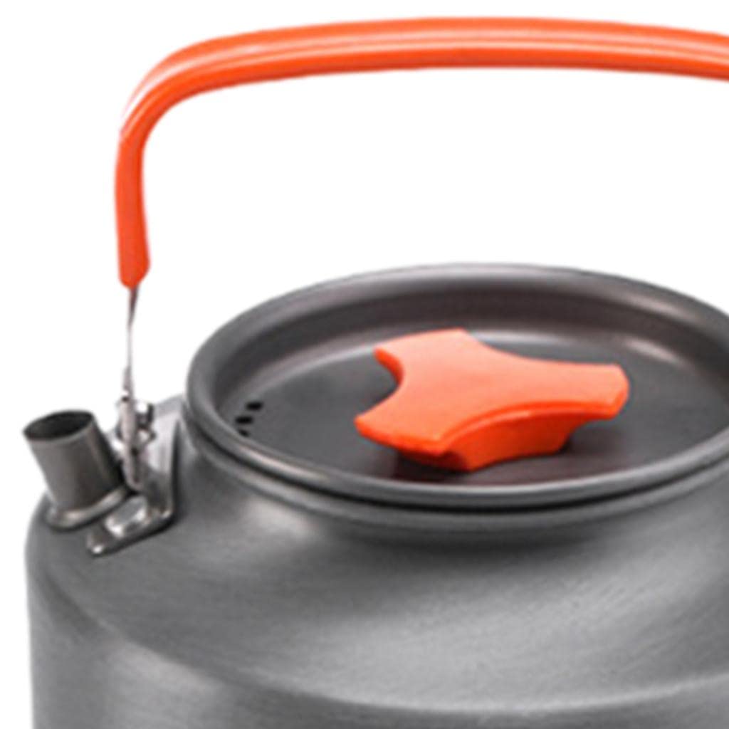 Juego De Utensilios De Camping De Aluminio Anodizado | Incluye Sartén, Olla Y Hervidor De 800 Ml | Mango Plegable Antideslizante | Superficie Antiadherente Y Sin Recubrimiento Dañino | Ligero Y Apilable Para 2-3 Personas | Bolsa De Malla Incluida