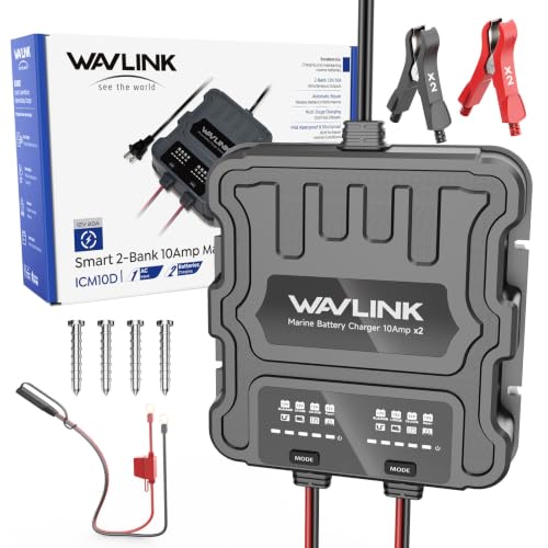 WAVLINK 2 Bank 20A IP68 Onboard Marine Charger