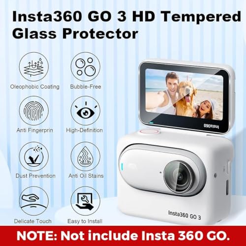 Image of Action Pro Screen Protector Camera Lens Compatible With Insta360 GO3 HD Camera(Set-2 /4Pieces)