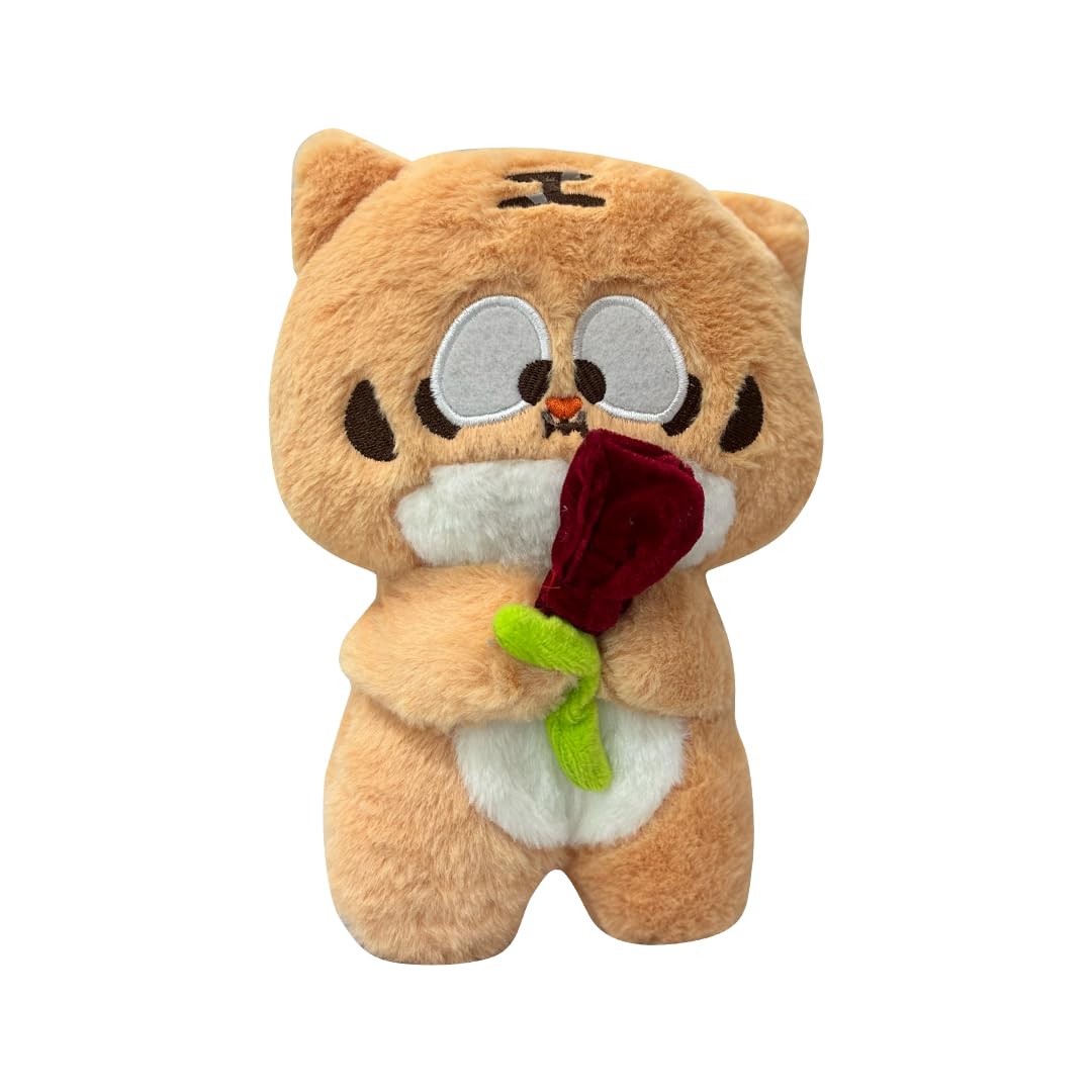 EITHEO Baby Stuffed Animal Plushie – 25 cm Huggable Soft Teddy Plush Toy for Kids, Girls & All Ages, Adorable Cuddly Stuffed Toy, Multicolor (Teddy Rose)