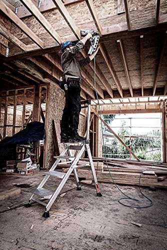 Little Giant Ladders, Jumbo Step, 4-Step, 3 foot, Step Stool, Aluminum, Type 1AA, 375 lbs weight rating, (11904)