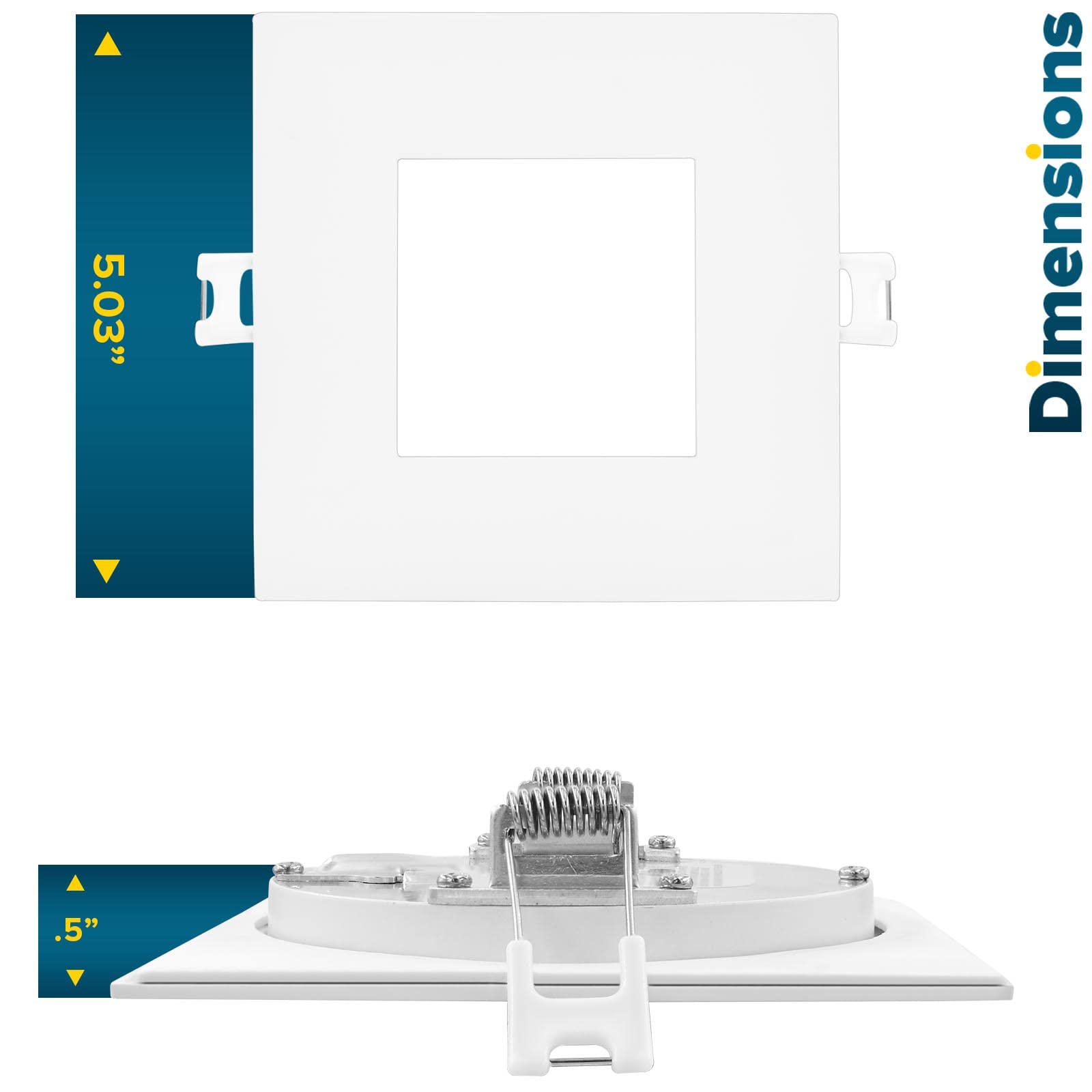 Faretto Da Incasso LED Sunperian 15,2 Cm – 5 Temperature Di Colore, Dimmerabile, 12W 1000 Lumen, ETL, IC Rated