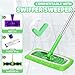 Nicemiya 8 Pack Reusable Mop Pads Compatible with Swiffer Sweeper, Coral Fleece Washable Swiffer Mop Pads, Dry & Wet Sweeping Mopping Cloths (Green, Not Included Mop)