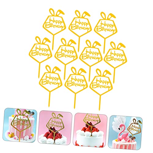 ABOOFAN 10 Pçs Inserções De Orelha De Coelho Decoração De Frutas Decoração De Bebê Coelhinho Para De