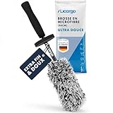 LICARGO Brosse Jante Microfibre Extra Fine – atteint Les Rayons étroits & Le Voile de Jante en Profondeur – Noyau Stable, Douce pour Toutes Les Jantes – Brosse Nettoyage Jante Voiture