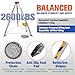 2600 lbs Confined Space Tripod Kit, Confined Space Rescue Tripod with 5.2-8ft Adjustable Working Height, 98' Cable Lifting Winch, Heavy Duty Rescue Tripod Lifting Hoist with 32.8' Protection