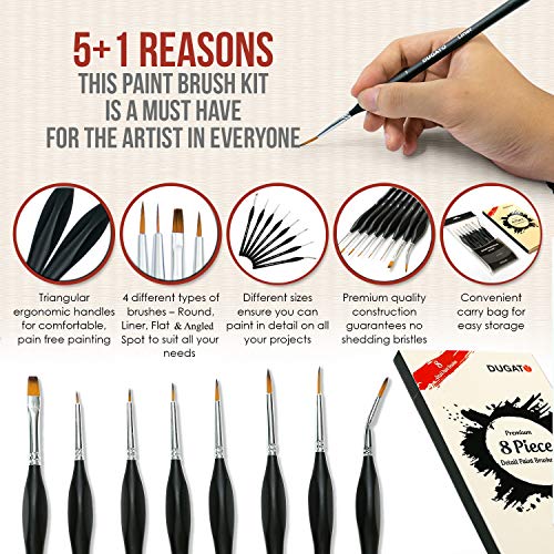 8pcs Miniature Brush
