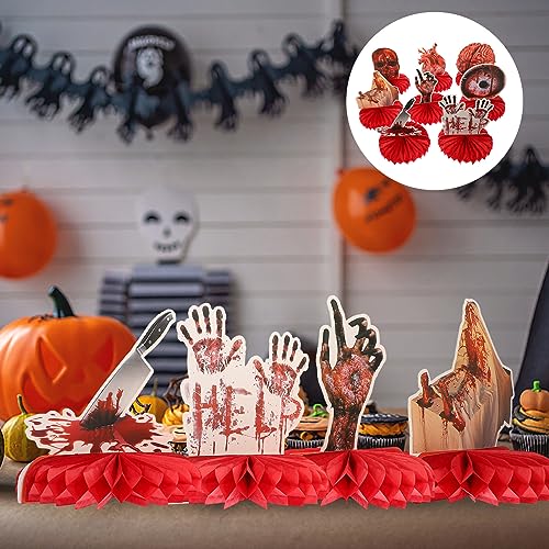 40 peças de centro de mesa de colmeia para festa de Halloween sangrento suprimentos para festa de Ha