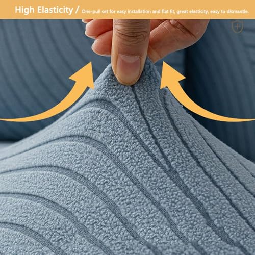 Housse de canapé velours extensible 2 places | Confort premium