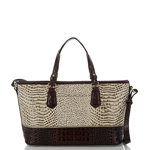 Brahmin Mini Asher Creme Rhodes Leather Tote #TOP1