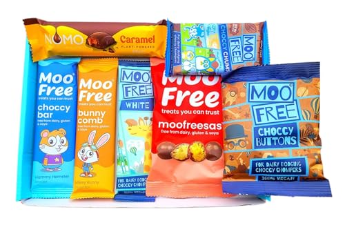 Moo Free & NOMO Chocolate Selection Hamper Gift Box | Free From Dairy Free Gluten Free & Vegan | Hamper Exclusive To CANDYPLANET