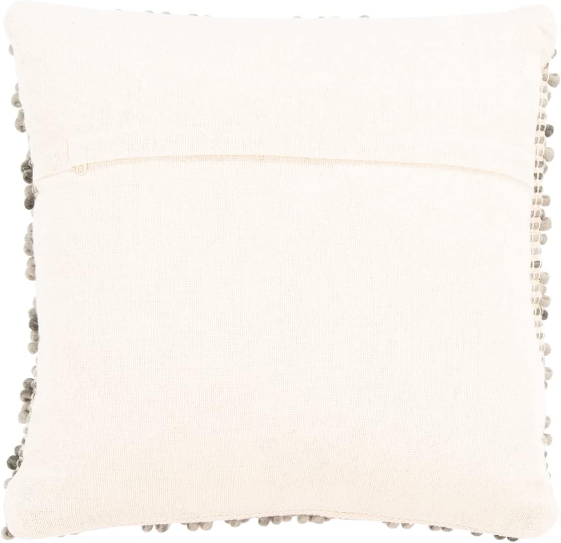 Eydie 20" Square Grey Wool and Cotton Pillow