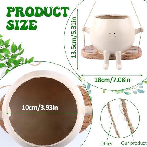 Ceojpa PLANT POT-L SIZE Plus Size Swing Face Hanging Planter Pot thumb #2