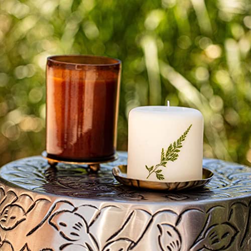 Rosy Rings Scented Sunray Glass Candle - 75 Hour Burn, Aromatherapy Candles, Sunray Candles, Spring Candles, Long Lasting Candles, Jar Candles (Honey Tobacco) #TOP1