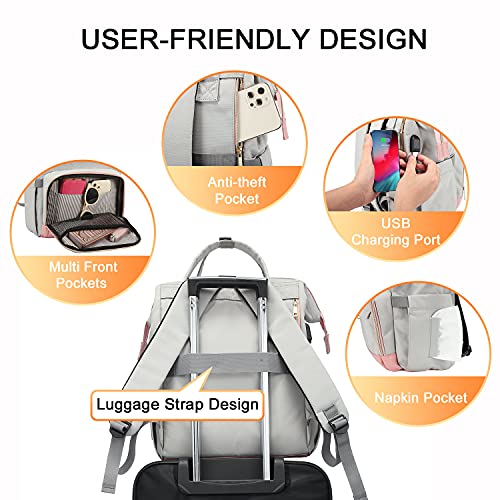 Lovevook Laptop Backpack For Women Fashion Work Backpack Purse 15.6 Inch Large Capacity Travel Backpack Nurse Teacher Bag With Usb Port #TOP2