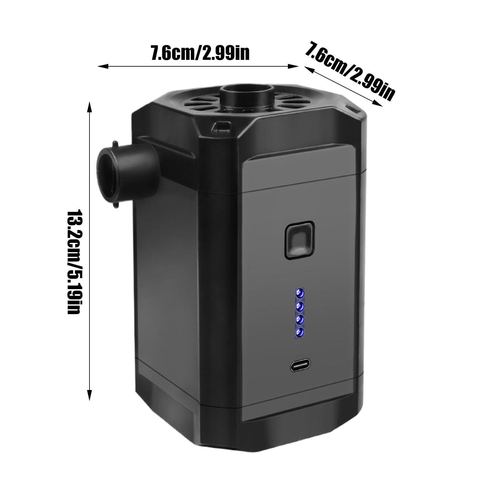 Air Pump pontony, podkładka do spania w podróży pompka powietrzna, 5,2 x 2,99, kompaktowe urządzenie do inflacji elektrycznej, nadmuchiwana mata do pływania na basenie, zabawki wodne i maty do