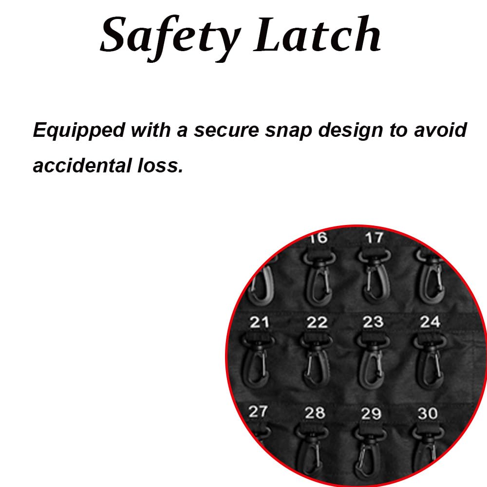 Supertool Estuche portátil enrollable para llaves, organizador de llaves, bolsa enrollable para personal de hotel, guardias de seguridad, agentes inmobiliarios, trabajadores de mantenimiento (30/40/50