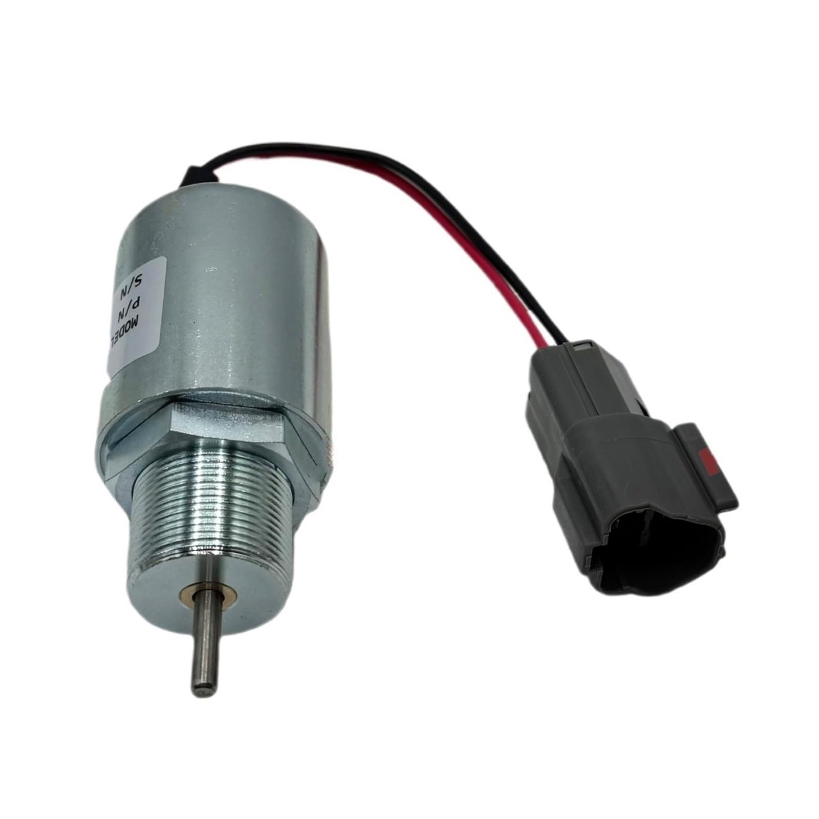 Solenoide de corte de combustible Solenoide de control del acelerador de 24 V, válvula solenoide de corte de combustible SA-3725-24, compatible con motores M/T/SUB/SH/L