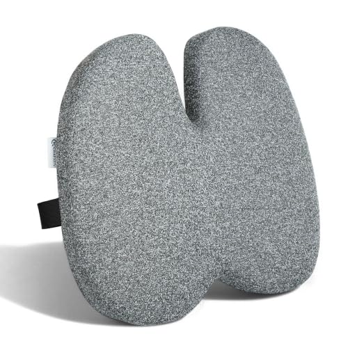 Image of Pro Back Support Cushion for Office Chair - Memory Foam Orthopedic Lumbar Support Backrest for Back Pain Relief, Posture Corrector Cushion with Soft Breathable & Removable Cover