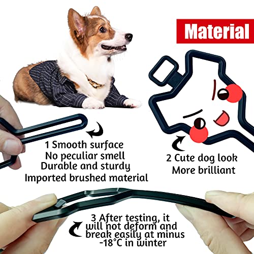 Image of 5 PCS Dog Poop Bag Holder,Dog Waste Bag Holder ,Poop Bag Holder for Leash,Attachment for Garbage Bag Dispenser, Hands Free Garbage Bag Holder,dog walking Accesories(Black)