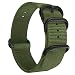 Produktbild Emibele 18mm Allgemein Uhrenarmband, Feines Nylongewebe mit Edelstahlschnalle Einstellbares Ersatzband für 18mm Sport Strap, Armee-Grün