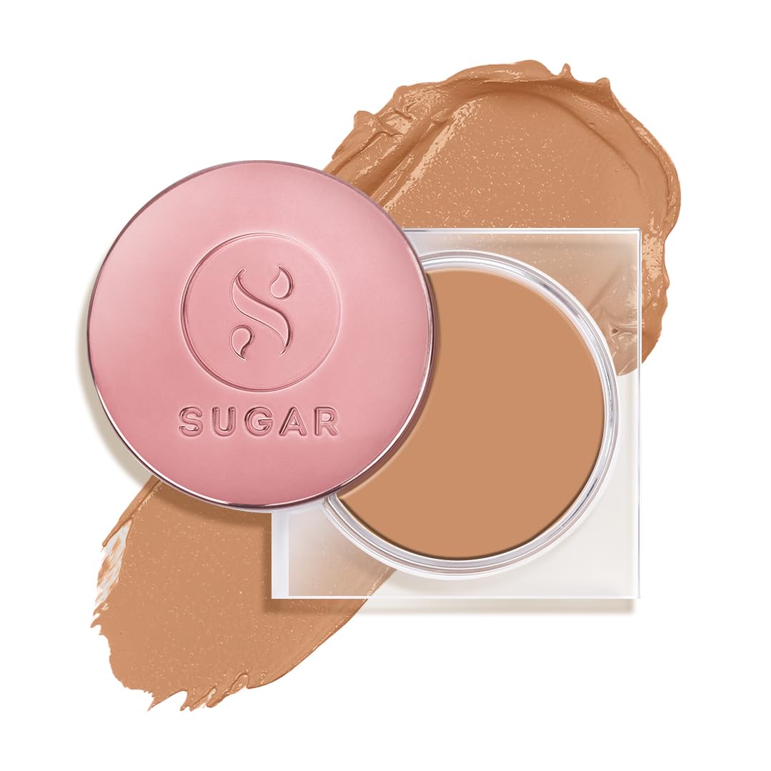 SUGAR Cosmetics Mettle Cream To Powder Foundation For All Skin Type | Full Coverage & Matte | 12gm - 52 Corretto (Tan- Yellow Undertone)