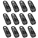 Azarxis 12 Pcs Clips de Lona Heavy Duty Abrazaderas de Sujeción para Tienda de Campaña Toldo Refugio Camping al Aire Libre (Negro - 12 pcs)