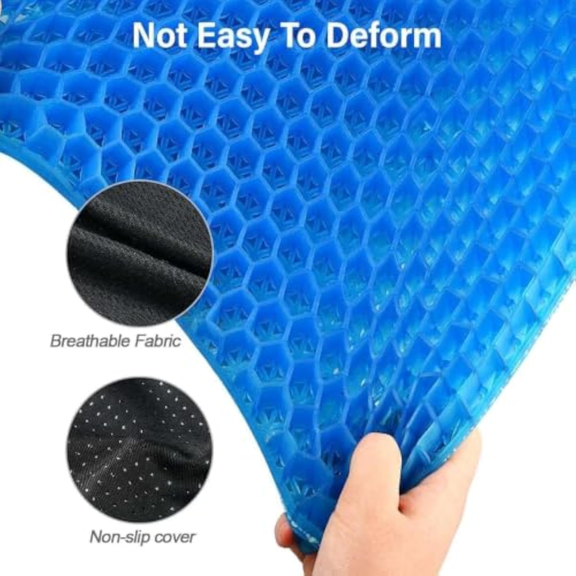 Double Thick Cooling Gel Seat Cushion with Washable Cover
