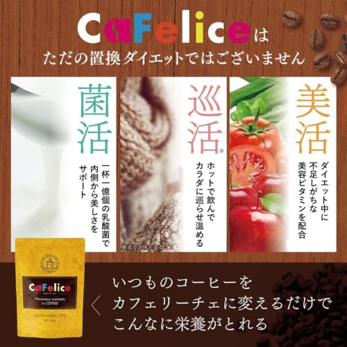 カフェリーチェ 【 インスタントコーヒー 置き換え 乳酸菌 ショウガ ビタミン 粉末タイプ 】酵水素328選 ジェイフロンティア (3) 7枚目