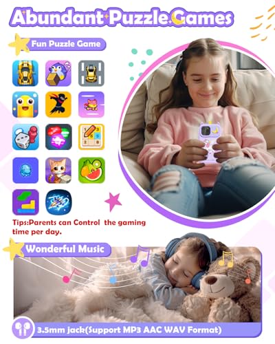 image for Sueseip Kids Phone Toys for Girls Ages 5-7, Christmas Birthday Gifts f