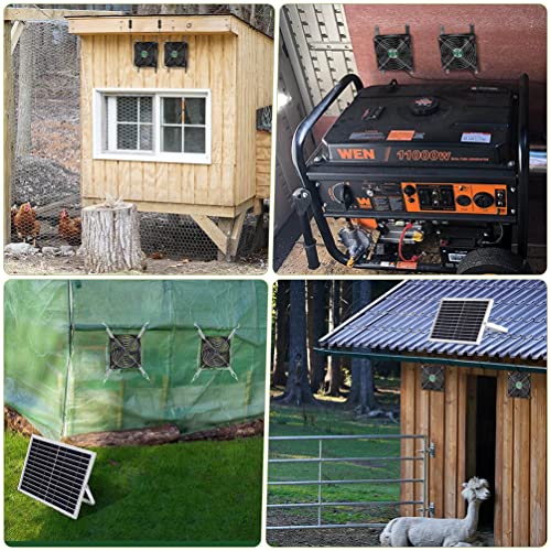 Erifyng 20W Solar Powered Fan, Solar Fan For Outside, Shed, Chicken Coop, Greenhouse With Two Ipx7 Waterproof Fans 13Ft On/Off Switch Cable Exhaust Intake Mounting Way And Installation Kits #TOP1