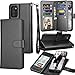 Galaxy A03S Case, [US Version] Galaxy A03S Wallet Case, Tekcoo Luxury PU Leather Cash Credit Card Slots Holder Carrying Folio Flip Cover [Detachable Magnetic Case] Kickstand for Samsung A03S [Black]