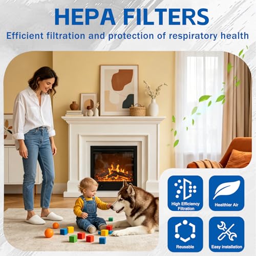 Image of 4 PCS DC5151H HEPA Filter Compatible With DEWALT DC515 DCV517 Vacuum | Replacement Compatible With DEWALT Wet Dry Vacuum DC5151H DC515 DCV517 DCV517B-with 2 Brushes DC5151H Vacuum HEPA Filters
