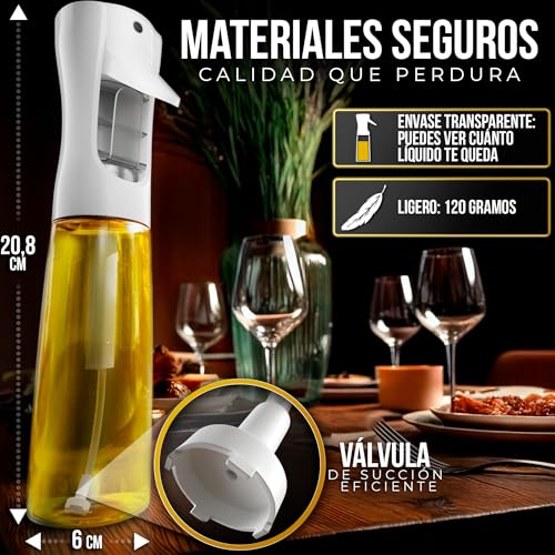 Miniatura 6 de Activotex Spray Pulverizador Para Cocinar. Vaporizador, Dosificador De Aceite De Oliva, Vinagre Y Limon.