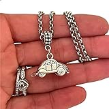 Volkswagen charms, VW Bug Beetle Car Charm with Bracelet Necklace Keychain Options, Jewelry gift for Girls Women Her